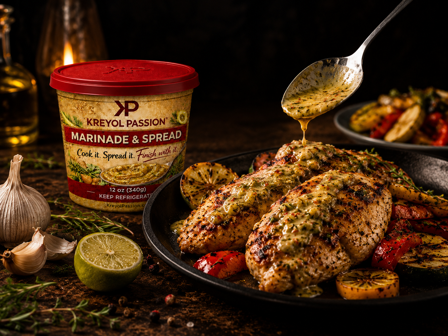 Kreyol Passion used as a marinade or cooking base